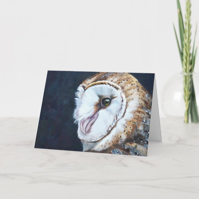 Tarjeta de felicitación Barn owl (Anverso)