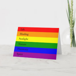Tarjeta de felicitación básica LGBT Arcoíris con s