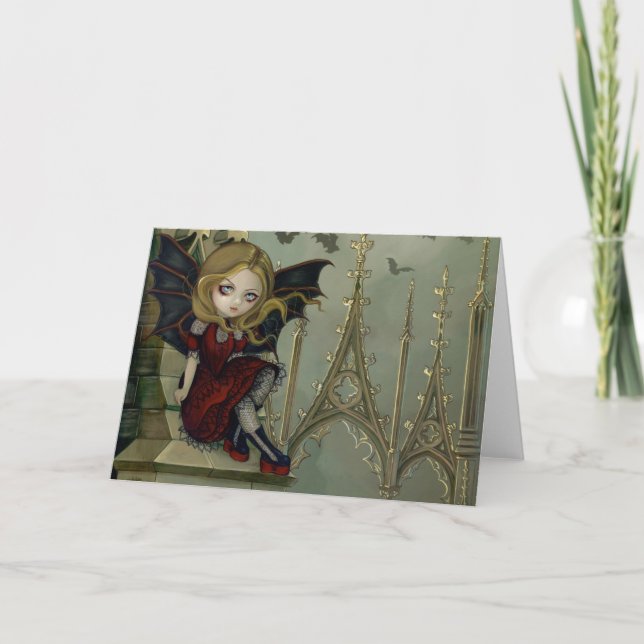 Tarjeta de felicitación "Bats in the Belfry" (Anverso)