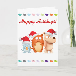 Tarjeta de felicitación: BeanyTeam™ - gato y ratón