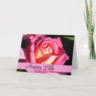 Tarjeta de felicitación Beautify Pink Rose Anivers
