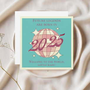 Tarjeta de felicitación bebé recién nacido 2025 pa