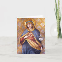 Tarjeta de felicitación bendecida del Virgen María