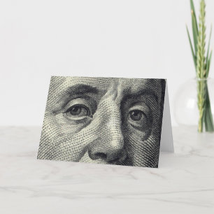 Tarjeta de felicitación Benjamin Franklin (dinero