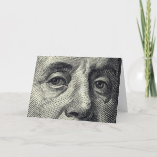 Tarjeta de felicitación Benjamin Franklin (dinero 