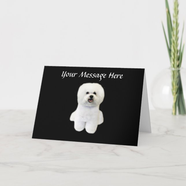 Tarjeta de felicitación Bichon (Anverso)