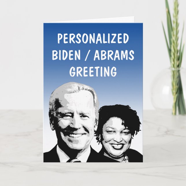 Tarjeta de felicitación Biden Abrams 2020 personal (Anverso)
