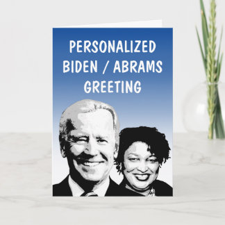 Tarjeta de felicitación Biden Abrams 2020 personal