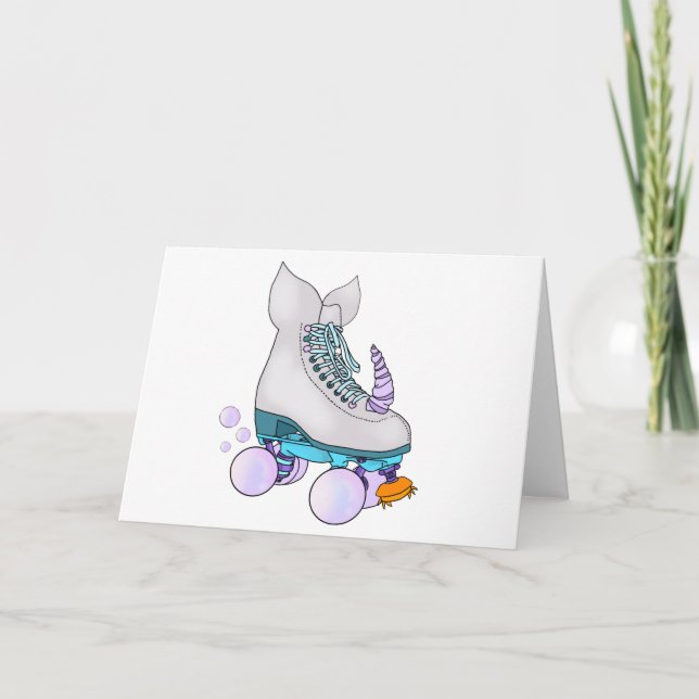 Tarjeta de felicitación Birthda para el patinaje s (Anverso)