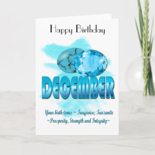 Tarjeta de felicitación Birthstone de Diciembre