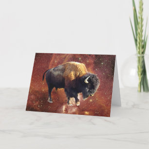 Tarjeta de felicitación Bison Buffalo Wildlife - E