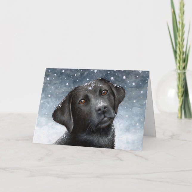 Tarjeta de felicitación Black Labrador Dog 100 (Anverso)