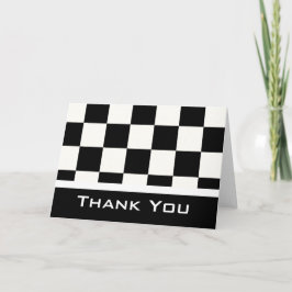 Tarjeta de felicitación Black/White Checkered