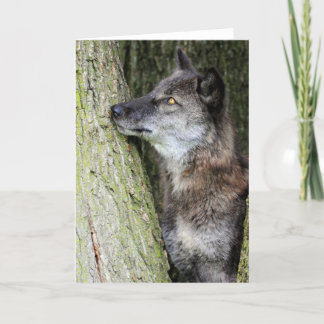 Tarjeta de felicitación Black Wolf