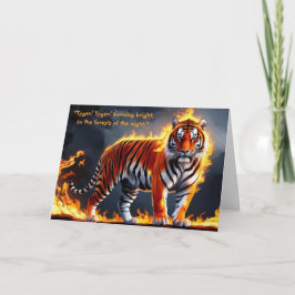 Tarjeta de felicitación Blake Tyger! Tyger!