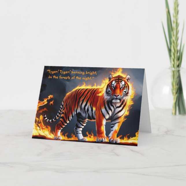 Tarjeta de felicitación Blake Tyger! Tyger! (Anverso)