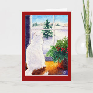Tarjeta de felicitación blanca del navidad del