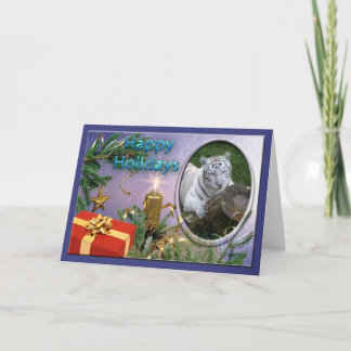 Tarjeta de felicitación blanca del navidad del
