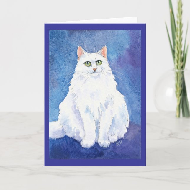 Tarjeta de felicitación blanca linda de la (Anverso)