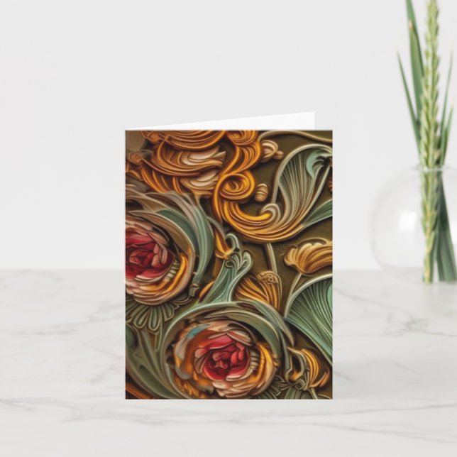 Tarjeta de felicitación Blank art nouveau 6 (Anverso)