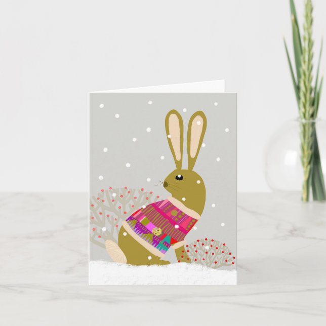Tarjeta de felicitación BLANK de conejo híbrido de (Anverso)