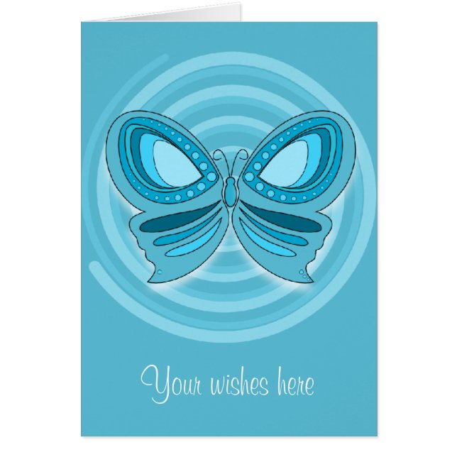 Tarjeta de felicitación Blue Butterfly (Frente)