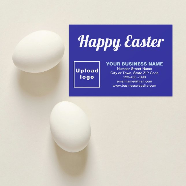 Tarjeta de felicitación Blue Easter Business Flat (Blue Easter business flat greeting card)