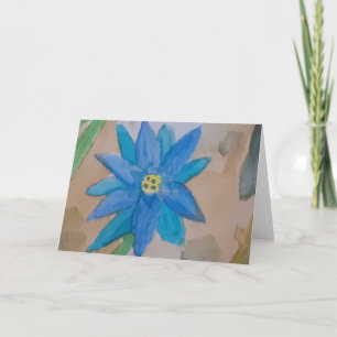 Tarjeta de felicitación Blue Flower