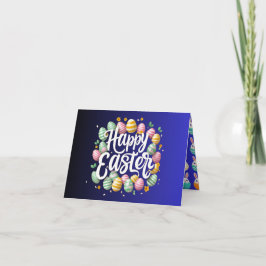 Tarjeta de felicitación Blue Funny Easter