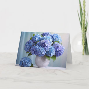 Tarjeta de felicitación Blue Hydrangeas