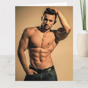 Tarjeta de felicitación Blue Jeans Boy Hot Guy