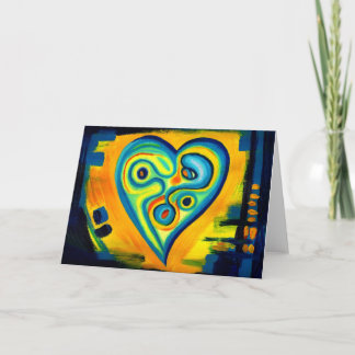 Tarjeta de felicitación Blue Love Heart
