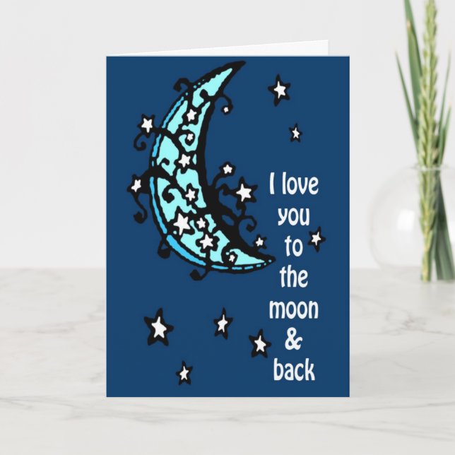 Tarjeta de felicitación Blue Moon (Anverso)
