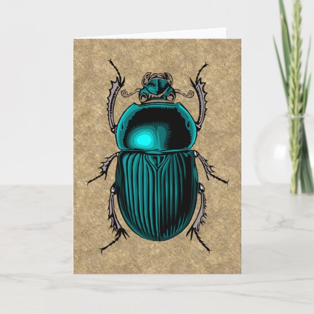 Tarjeta de felicitación Blue Scarab (Anverso)