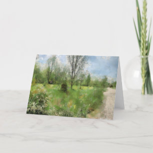 Tarjeta de felicitación Blue Sky Green Grass