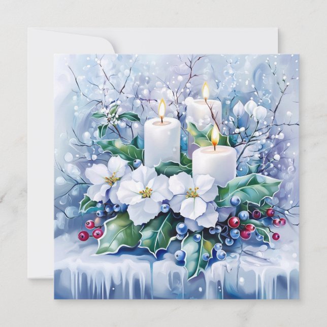 Tarjeta de felicitación Blue Winter (Anverso)