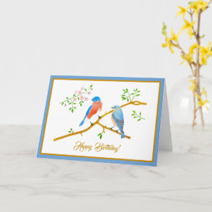 Tarjeta de Felicitación Bluebirds Plegada
