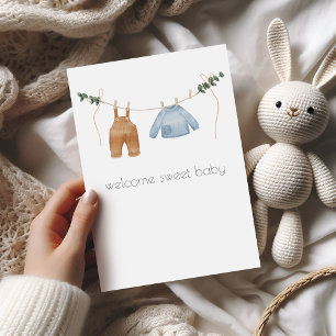 Tarjeta de felicitación Boho Baby Boy