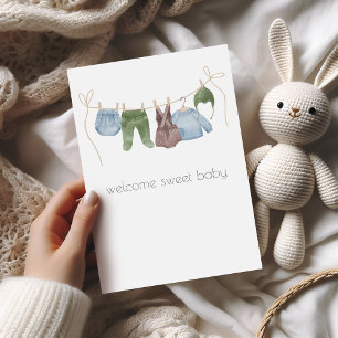 Tarjeta de felicitación Boho Baby Boy