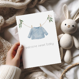 Tarjeta de felicitación Boho Baby Boy