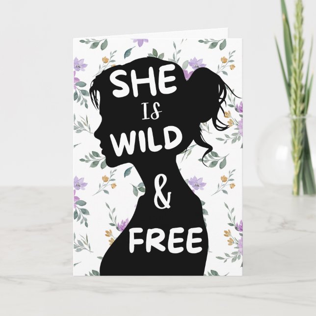 Tarjeta de felicitación boho caprichosa (Anverso)