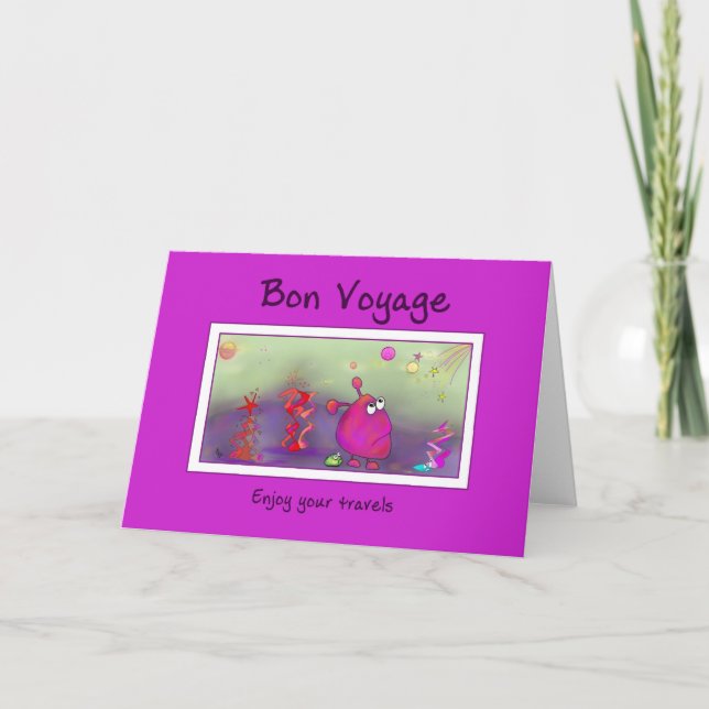 Tarjeta de felicitación - Bon Voyage (Anverso)