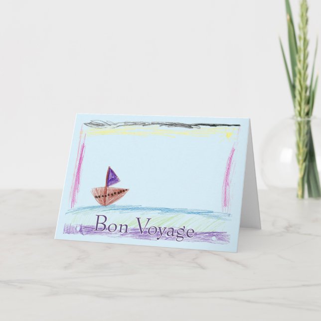Tarjeta de felicitación Bon Voyage (Anverso)