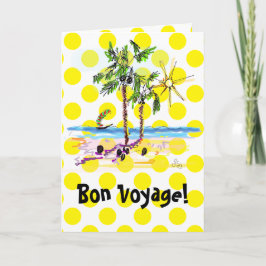 Tarjeta de felicitación Bon Voyage de personalizab