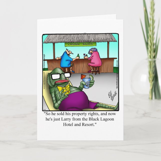 Tarjeta de felicitación Bon Voyage Humor "Spectick (Anverso)