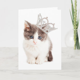 Tarjeta de felicitación bonita de princesa Kitten