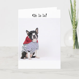 Tarjeta de felicitación Boston Terrier