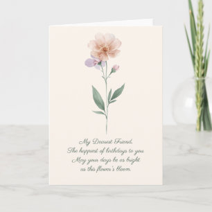 Tarjeta de Felicitación Botánica Delicada para Ami
