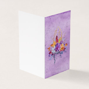 Tarjeta de felicitación botánica Purple Succulum B