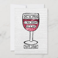 Tarjeta de felicitación Box Wine Glass - Vino dive